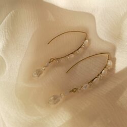 Boucles d'oreilles de mariée perles fines